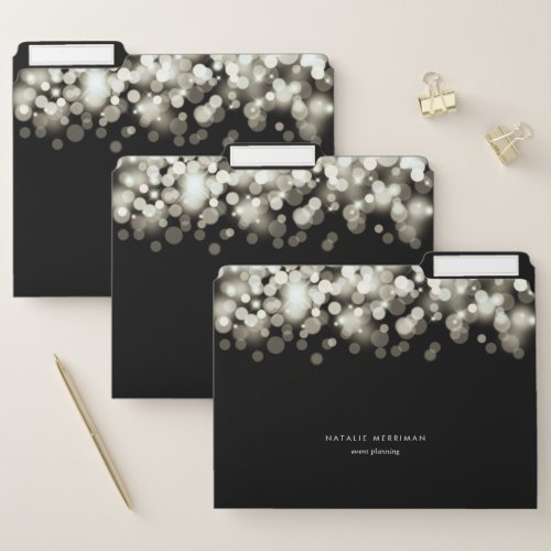 Champagne Spark Custom File Folder