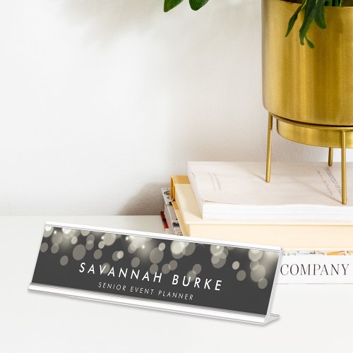 Champagne Spark Desk Name Plate