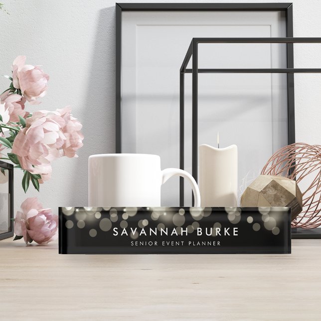 Champagne Spark Desk Name Plate (Creator Uploaded)