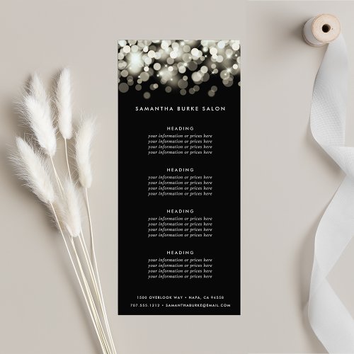 Champagne Spark  Pricing or Services Rack Card
