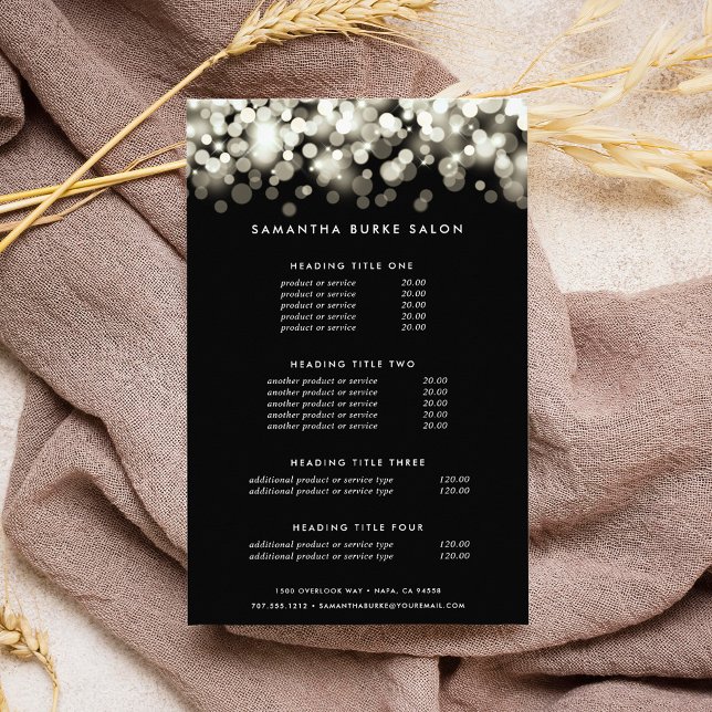 Champagne Spark | Pricing & Services Flyer (Creator Uploaded)