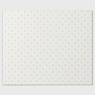 Champagne Starburst Diamond Pattern Wrapping Paper