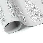 Champagne Swarovski Crystals Gray Bottle Silver Wrapping Paper<br><div class="desc">Glam and Chic Wrapping Paper
for many occasions like birthday,  anniversary,  wedding,  bridal party,  new job,  new home,  corporate party,  retirements party,  new baby... </div>