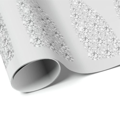 Champagne Swarovski Crystals Gray Bottle Silver Wrapping Paper