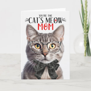 Champagne Tabby Cat for Mom on Mother's Day Holiday Card