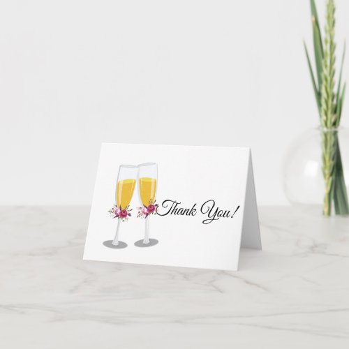 Champagne  thank you card