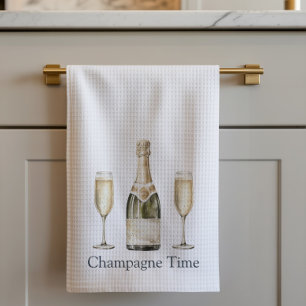 Champagne Time Prosecco Lover Kitchen Towel