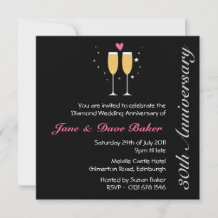 Champagne Toast 30th Anniversary Party Invitation