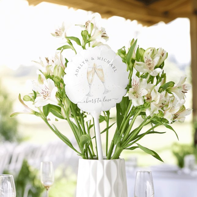 Champagne Toast "Cheers to Love" Personalized Balloon (Creator Uploaded)