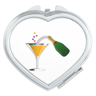 Champagne Toast Compact Mirror