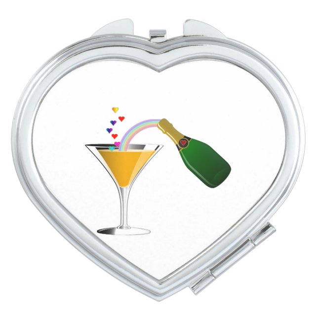 Champagne Toast Compact Mirror (Front)