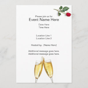 Champagne Toast Custom Invites
