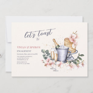 Champagne Toast Engagement Party Invitation