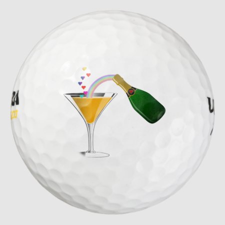 Champagne Toast Golf Balls