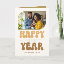 Champagne Toast Happy New Year Retro Groovy Photo