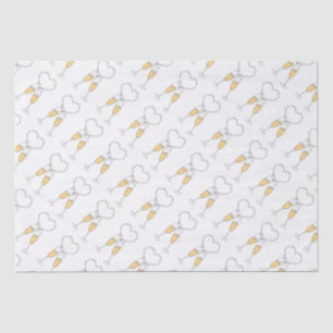 Champagne Toast Heart Tissue Paper