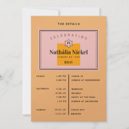 Champagne Toast Itinerary Invitation