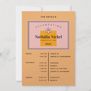 Champagne Toast Itinerary Invitation