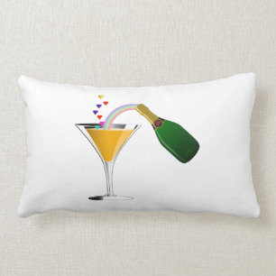 Champagne Toast Lumbar Pillow