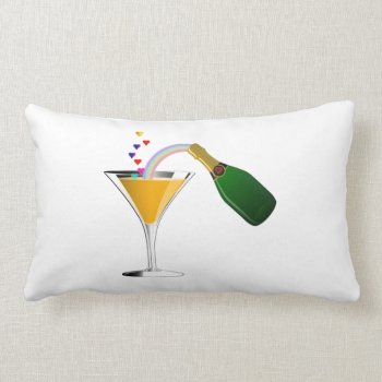 Champagne Toast Lumbar Pillow by weddingparty at Zazzle