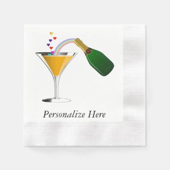 Champagne Toast Paper Napkins by weddingparty at Zazzle