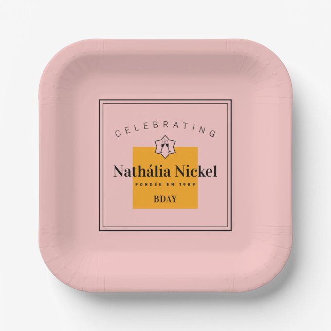 Champagne Toast Paper Plates (Front)