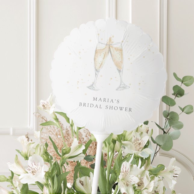 Champagne Toast Personalized Bridal Shower Balloon (Creator Uploaded)