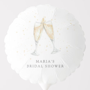 Champagne Toast Personalized Bridal Shower Balloon