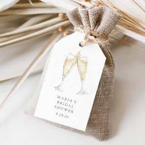 Champagne Toast Personalized Bridal Shower Favor Gift Tags