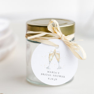 Champagne Toast Personalized Bridal Shower Favor Tags