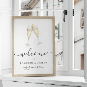 Champagne Toast Personalized Event Welcome Sign