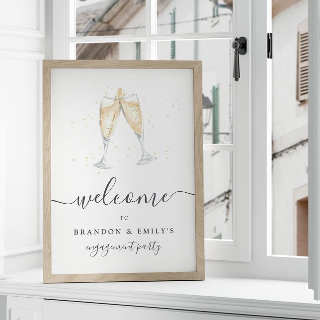 Champagne Toast Personalized Event Welcome Sign (Creator Uploaded)