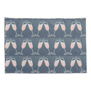 ***CHAMPAGNE TOAST*** PILLOW CASE PAIR