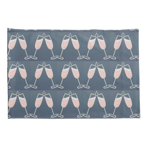 CHAMPAGNE TOAST  PILLOW CASE PAIR
