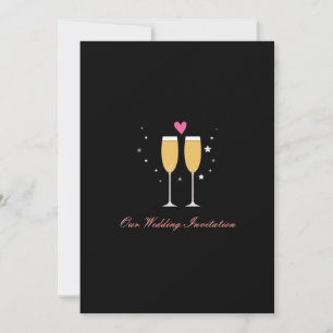 Champagne Toast Wedding Invitation