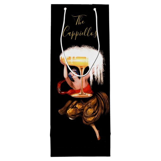 Champagne Toast  Wine Gift Bag (Back)
