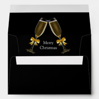 Champagne Toasting Flutes Christmas Envelope