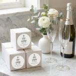 Champagne Tower Doodle Custom Name Wedding Classic Round Sticker<br><div class="desc">This wedding sticker features a hand-drawn champagne tower illustration with a soft, modern feel and personalized names and date below. The simple black line art pairs beautifully with elegant, minimal, or modern wedding themes. Perfect for sealing envelopes, favor packaging, thank you notes, or welcome bags. Customizable text makes it a...</div>