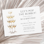 Champagne Tower Elegant 50th Birthday Party Invitation<br><div class="desc">What do you do when you are about to celebrate a 50th birthday? This significant milestone can be turned into a simple and elegant evening filled with good food, great friends, and delicious champagne! You've earned the right to be giddy from all of the brilliant banter and bubbly that you...</div>