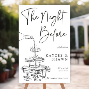 Champagne Tower The Night Before Foam Board