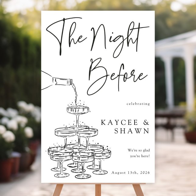 Champagne Tower The Night Before Foam Board (Creator Uploaded)