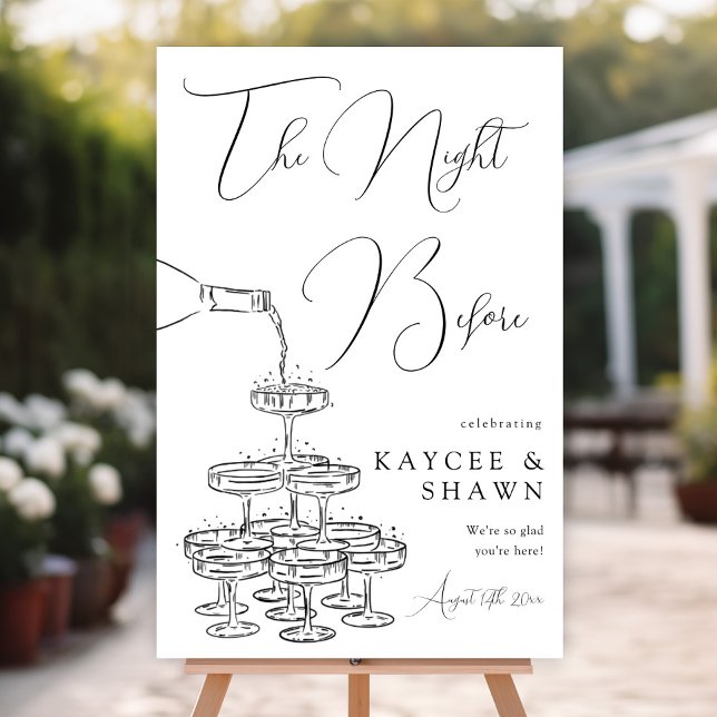 Champagne Tower The Night Before Foam Board (Creator Uploaded)