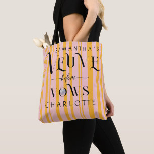 Champagne Veuve before Vows Bachelorette Party Tote Bag