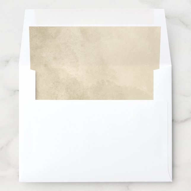Champagne Watercolor Envelope Liner (In Envelope)