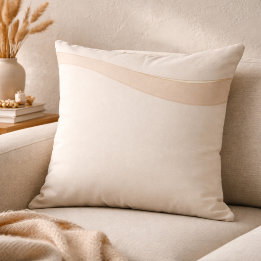 Champagne Wave Neutrals Throw Pillow