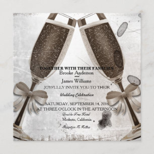 Champagne Wedding Invitation