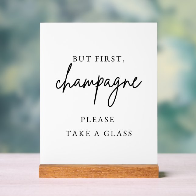 Champagne Wedding Sign (Neutral)