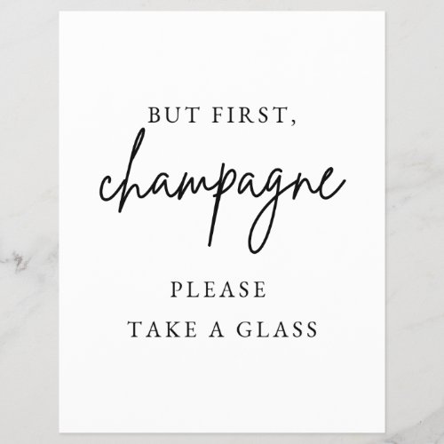 Champagne Wedding Sign Flyer