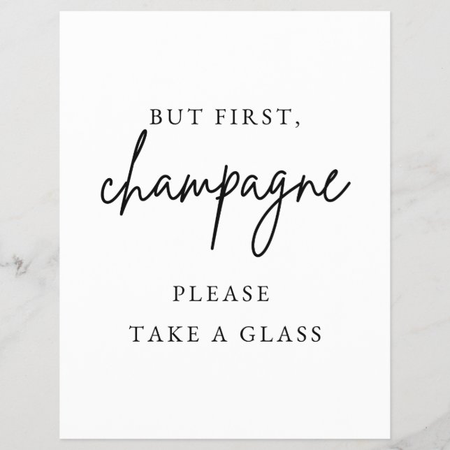 Champagne Wedding Sign Flyer (Front)