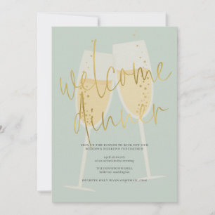 Champagne Welcome Dinner Invitation